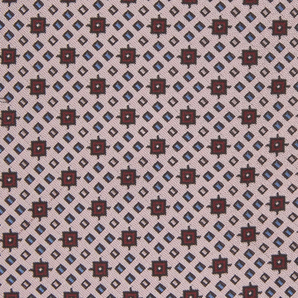 Pastel Pink Geometric Silk Tie Image 2