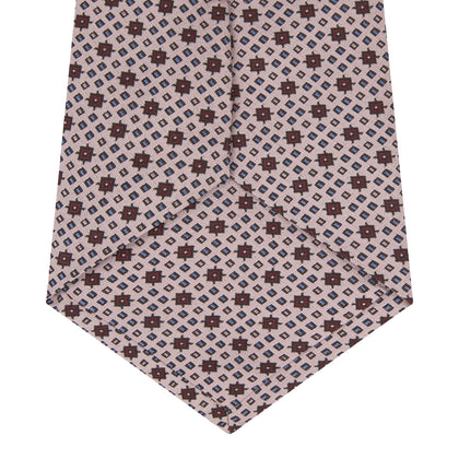 Pastel Pink Geometric Silk Tie Image 3