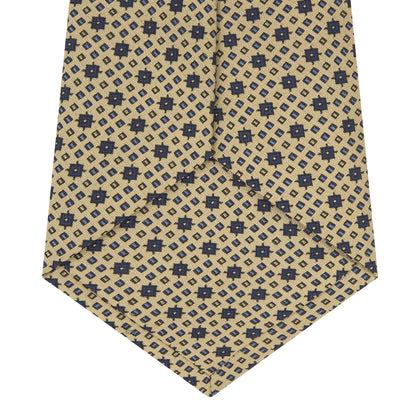 Pale Yellow Geometric Silk Tie Image 3