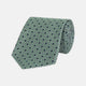 Leaf Green Geometric Silk Tie