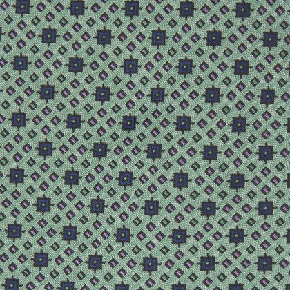 Leaf Green Geometric Silk Tie Image 2
