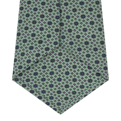 Leaf Green Geometric Silk Tie Image 3