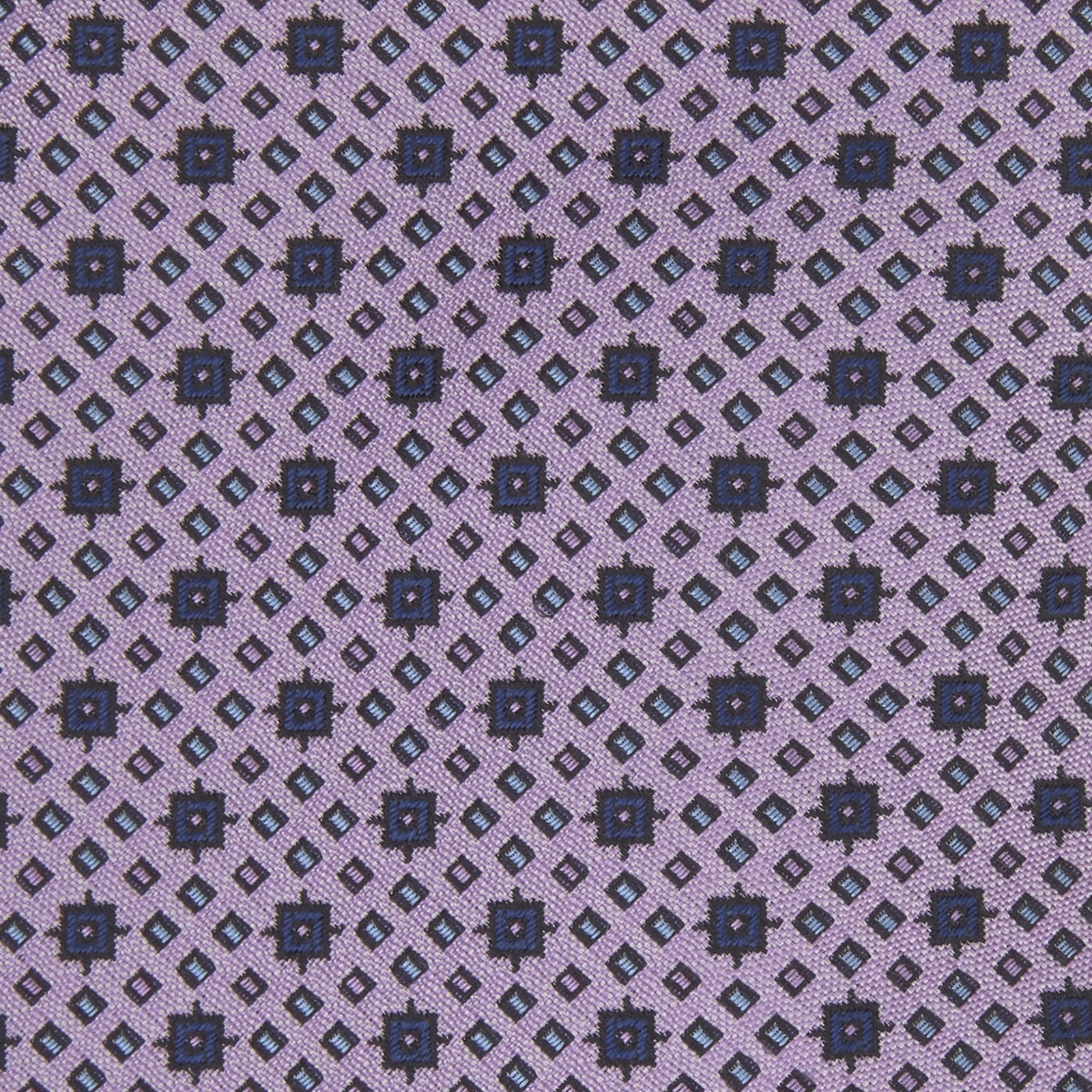 Lilac Geometric Silk Tie