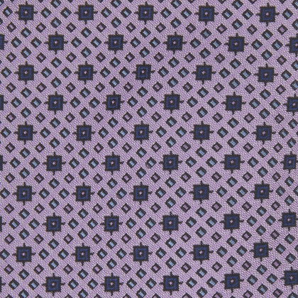 Lilac Geometric Silk Tie Image 2