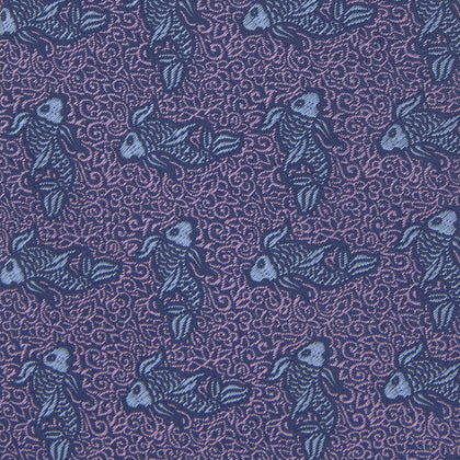 Purple Carp Silk Tie Image 2