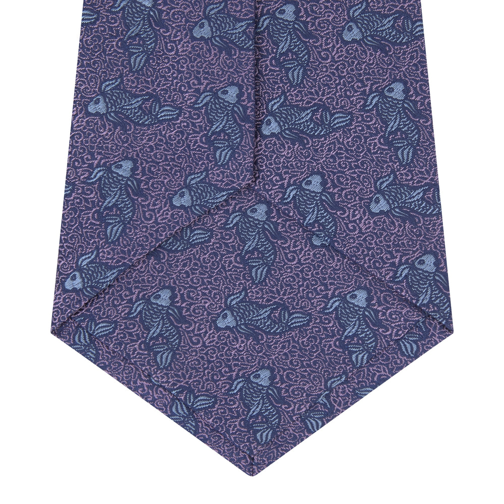 Purple Carp Silk Tie