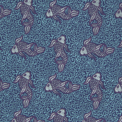 Turquoise Carp Silk Tie Image 2
