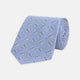 Sky Blue Star Flowers Silk Tie