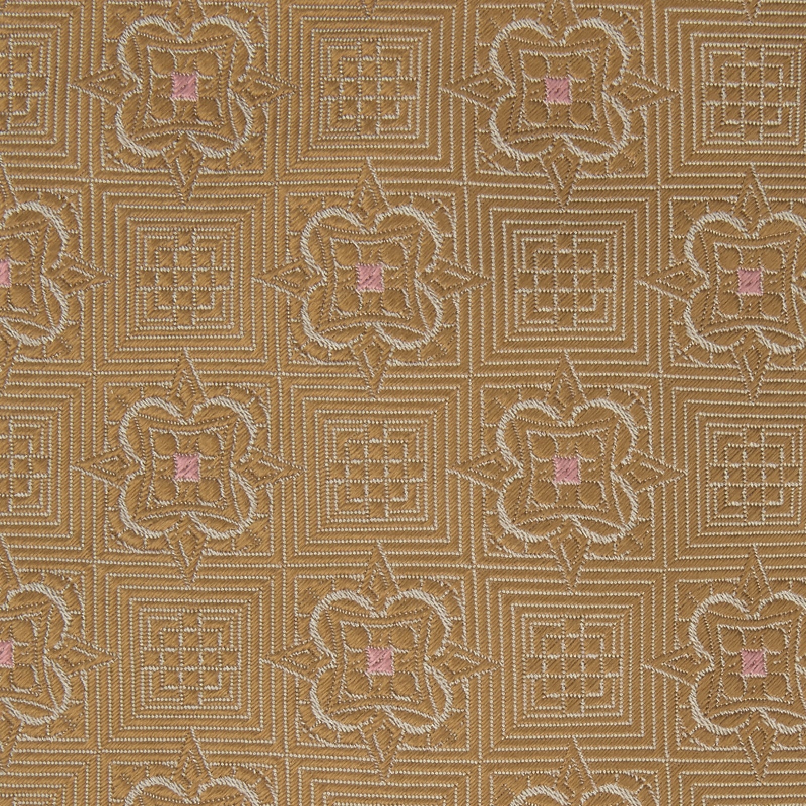 Gold Flower Mosaic Silk Tie