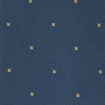 Deep Turquoise Flower Mosaic Silk Tie Image 2