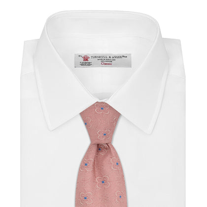 Pink Flower Mosaic Silk Tie