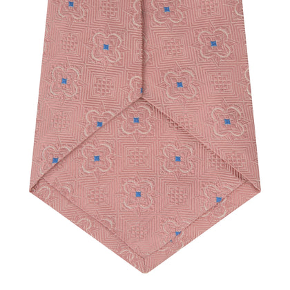 Pink Flower Mosaic Silk Tie Image 3