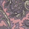 Pink Large Paisley Printed Silk Tie