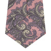 Pink Large Paisley Printed Silk Tie