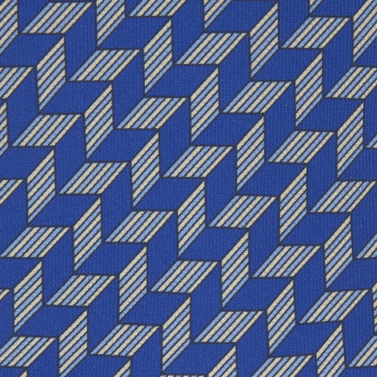Blue Arrow Printed Silk Tie