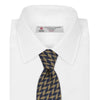 Blue and Gold Arrow Printed Silk Tie