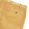 View 2 of product The Manson Sunflower Yellow Corduroy Trousers by Turnbull & Asser feature a straight-leg fit, belt loops, side pockets, and button closure—ideal for refreshing your seasonal wardrobe. Displayed against a plain white background.