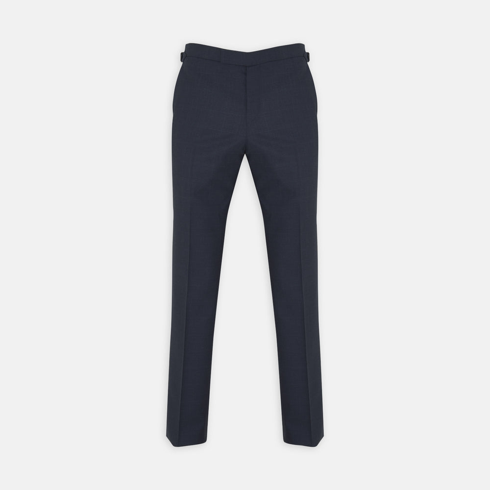 Harry Navy Check Wool Trousers