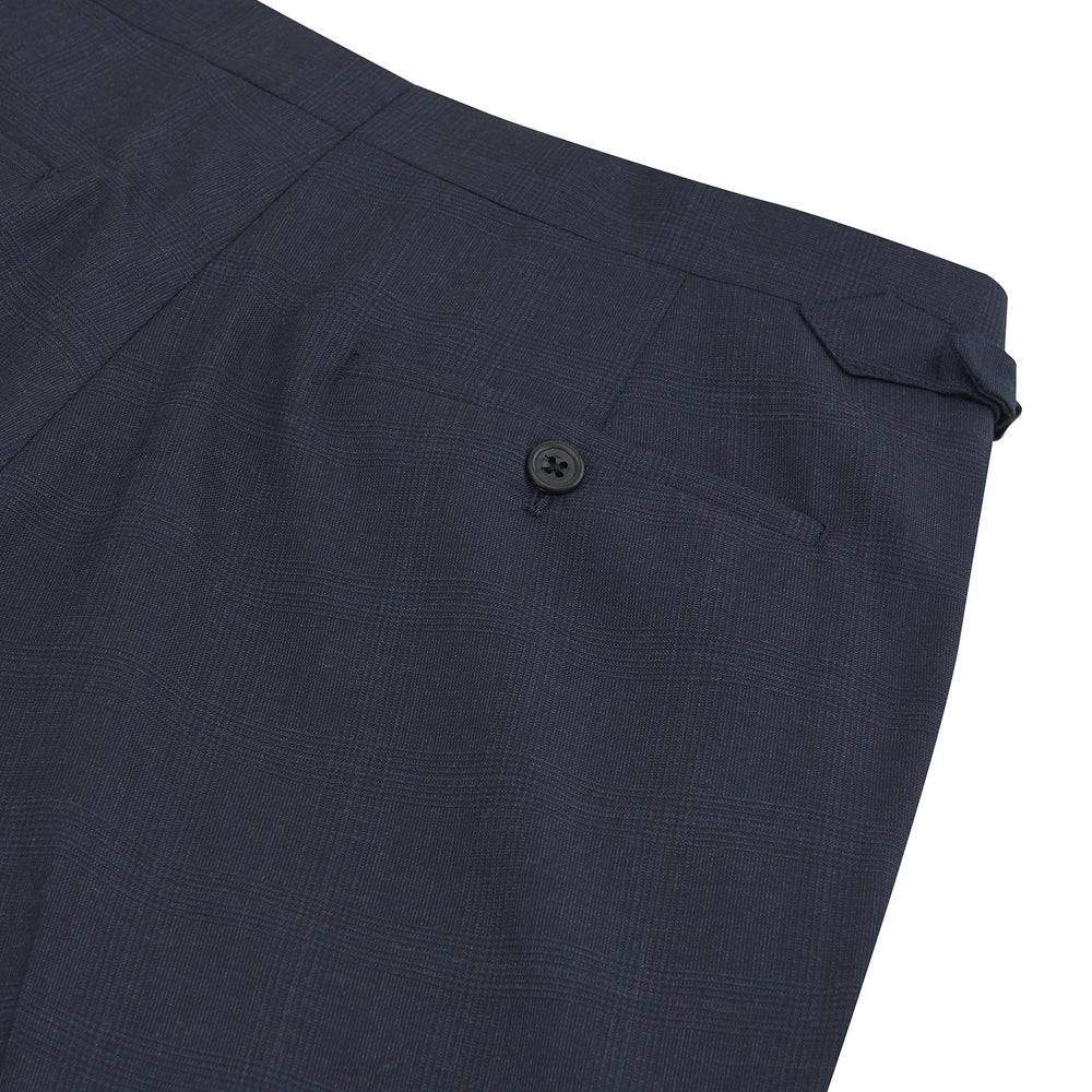 Harry Navy Check Wool Trousers