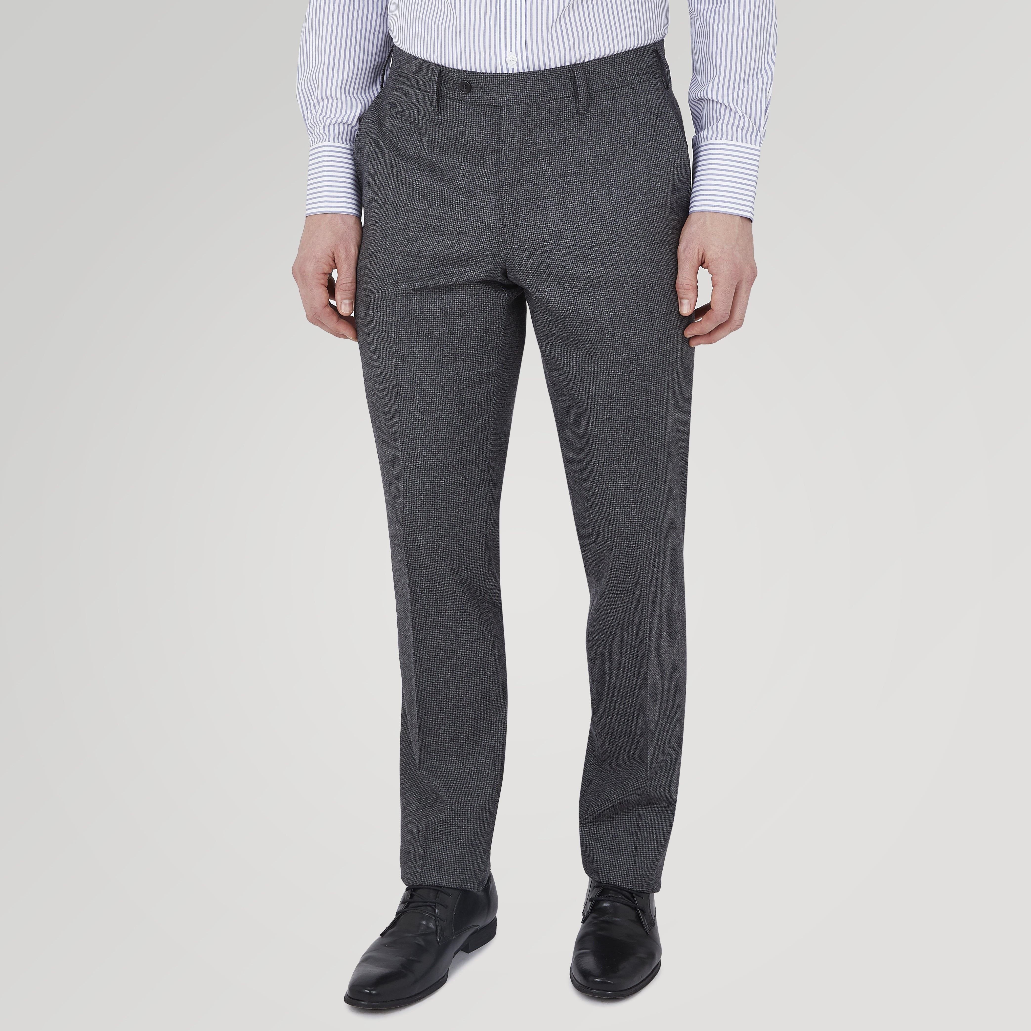 Image 2 of product Jackson Grey Flannel Wool Trousers