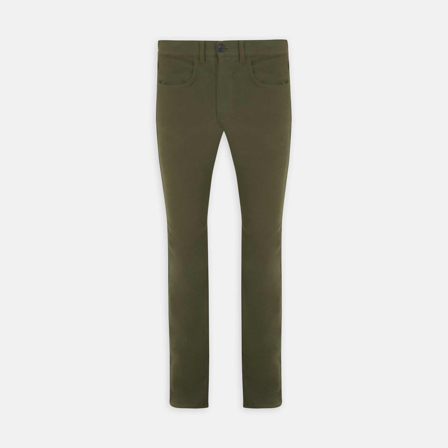 Image 1 of product Hanley Dark Olive Moleskin 5-Pocket Trousers