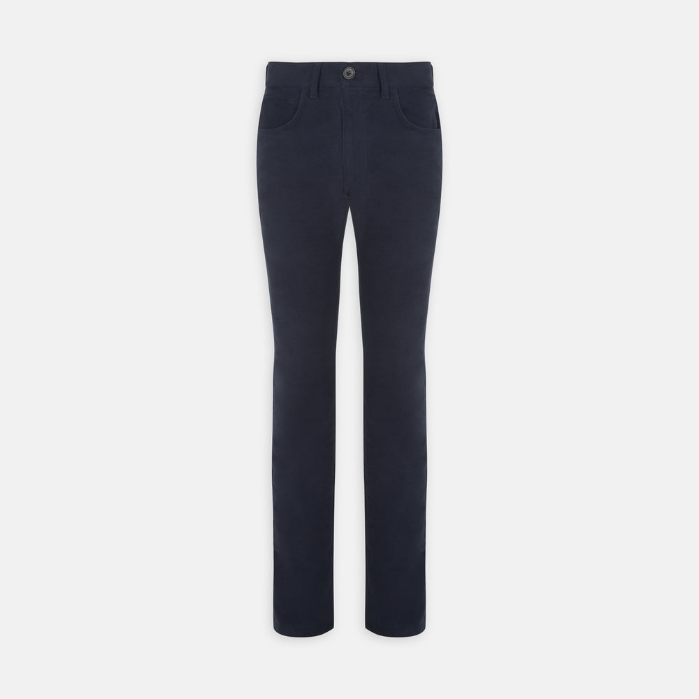 Hanley Navy Moleskin 5-Pocket Trousers