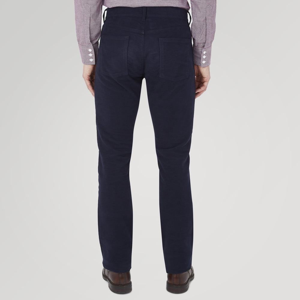Hanley Navy Moleskin 5-Pocket Trousers