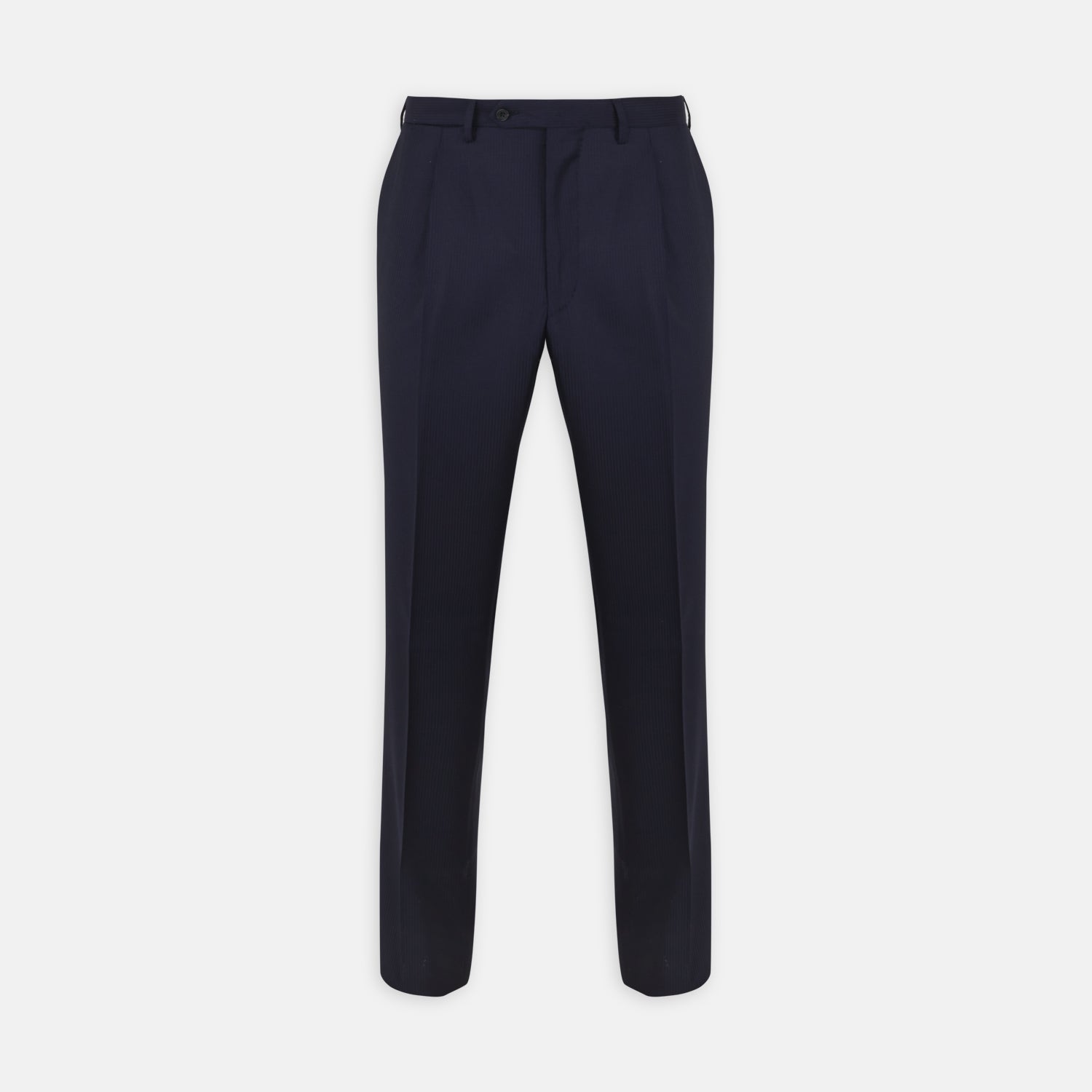 Image 1 of product Navy Worsted Wool Pleated Formal Trousers