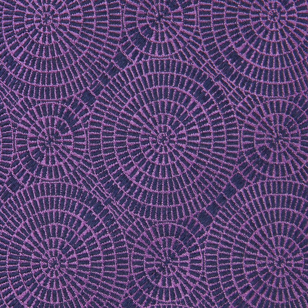 Spiral Circles Purple Silk Tie