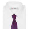 Cubes Burgundy and Navy Silk Tie