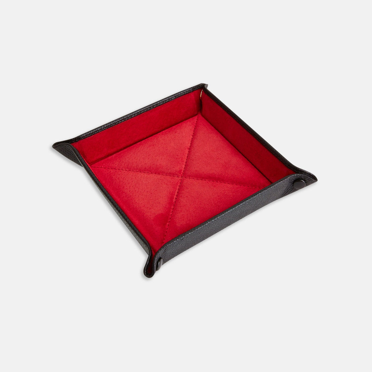 Red Square Leather Travel Tray
