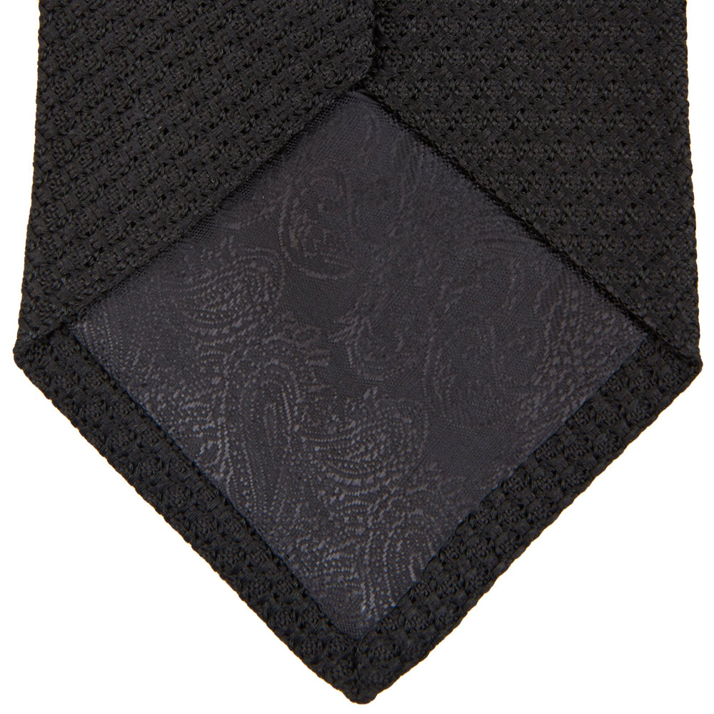 Black Grenadine Silk Tie