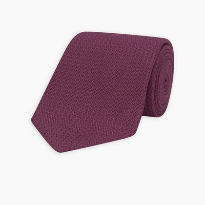 Wine Grenadine Silk Tie Image 4