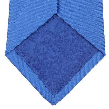 Slim Royal Blue Twill Silk Tie Image 3