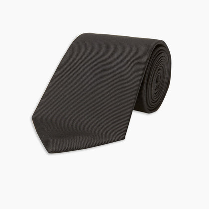 Black Twill Silk Tie Image 4