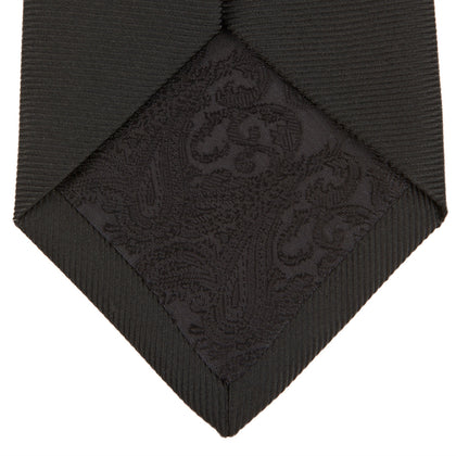 Black Twill Silk Tie Image 3