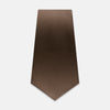 View 2 of product The Turnbull & Asser Brown Lace Silk Tie, featuring a subtle houndstooth pattern, is shown flat against a light gray background.