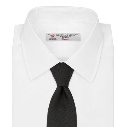 Black Herringbone Silk Tie