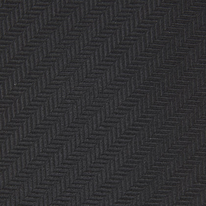 Long Black Herringbone Silk Tie Image 2