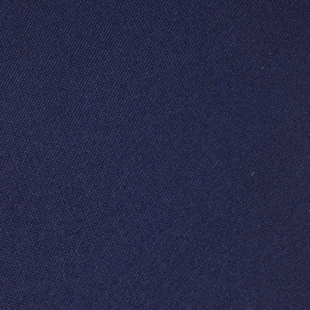 The Turnbull & Asser Navy Plain Satin Silk Tie is neatly rolled and set against a white background, making it an ideal accessory for smart dress occasions.