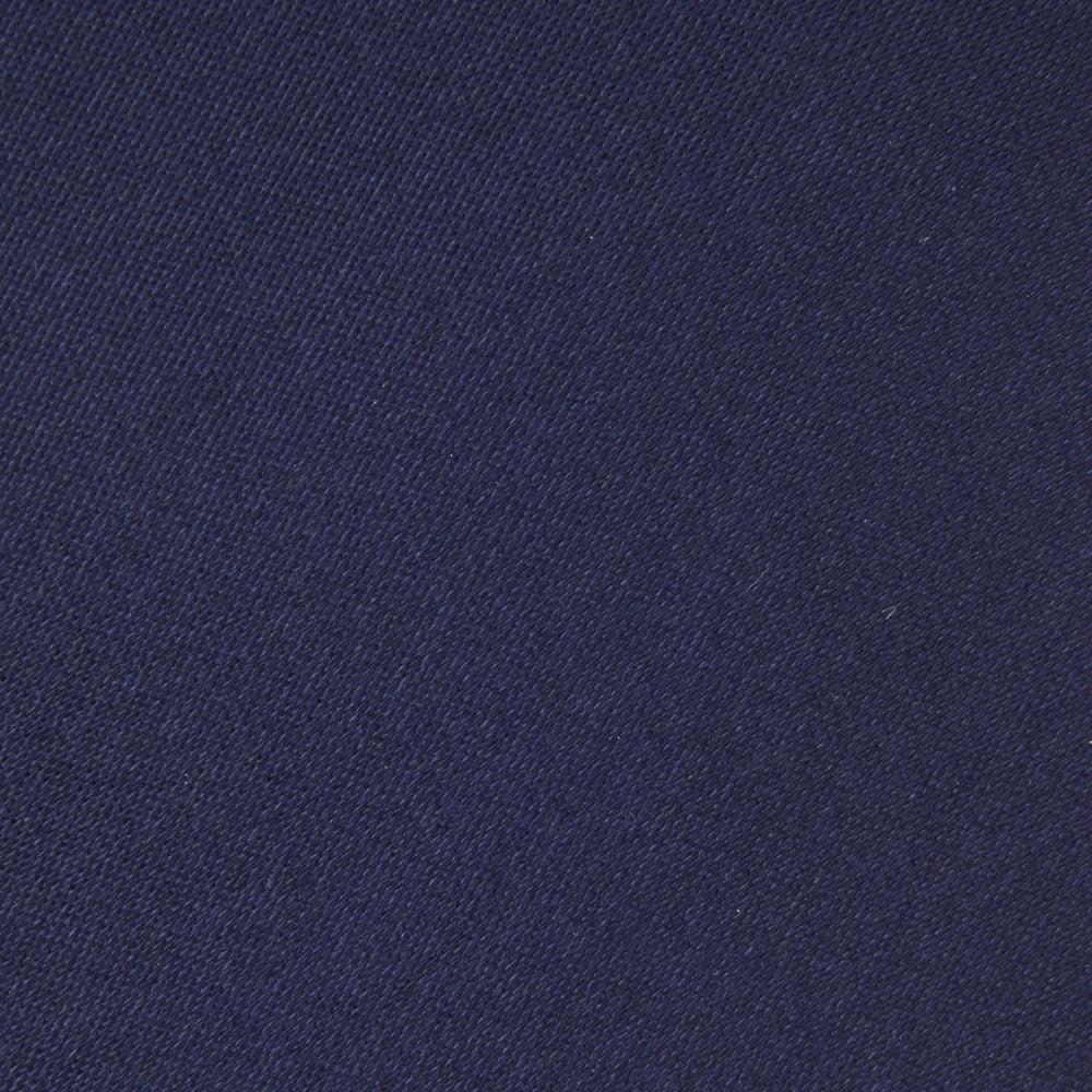 The Turnbull & Asser Long Navy Plain Satin Silk Tie is neatly rolled and displayed against a plain white background.