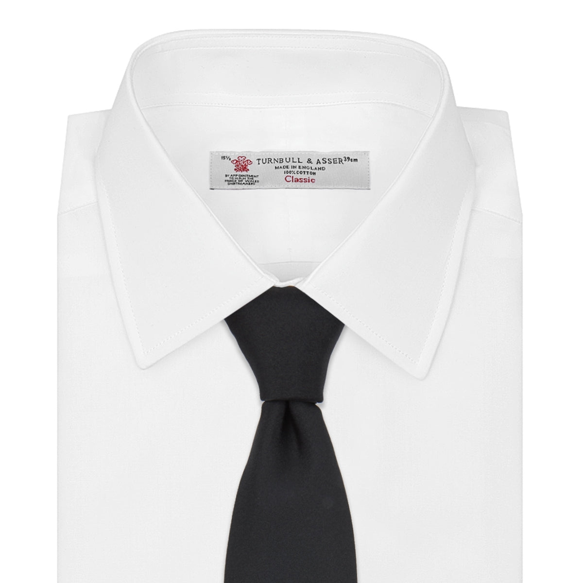 Image 2 of product Slim Black Plain Satin Silk Tie