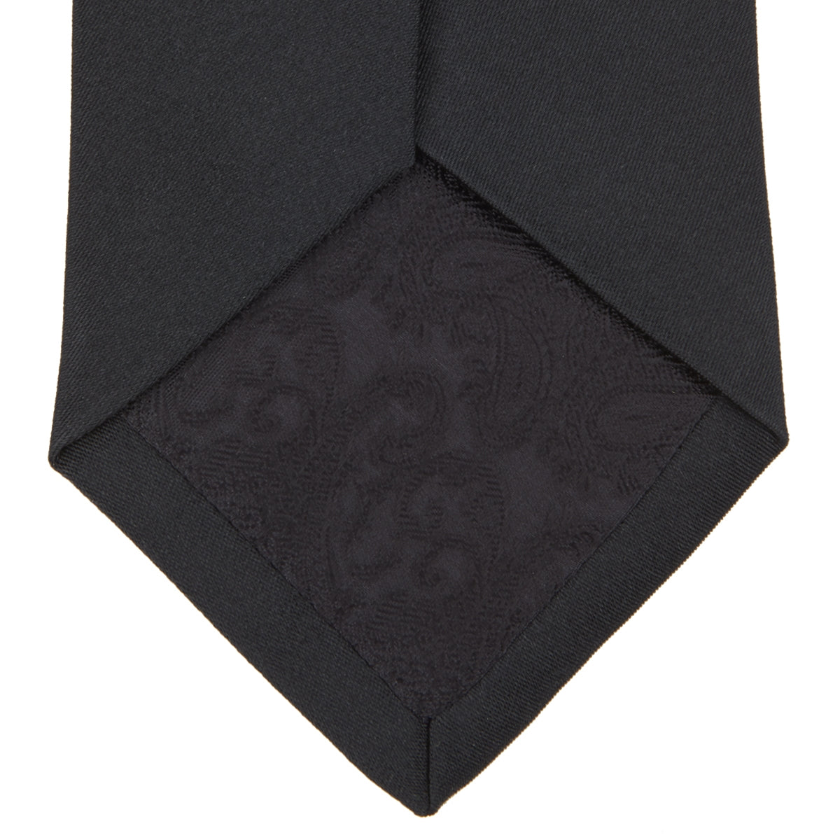 Image 4 of product Slim Black Plain Satin Silk Tie