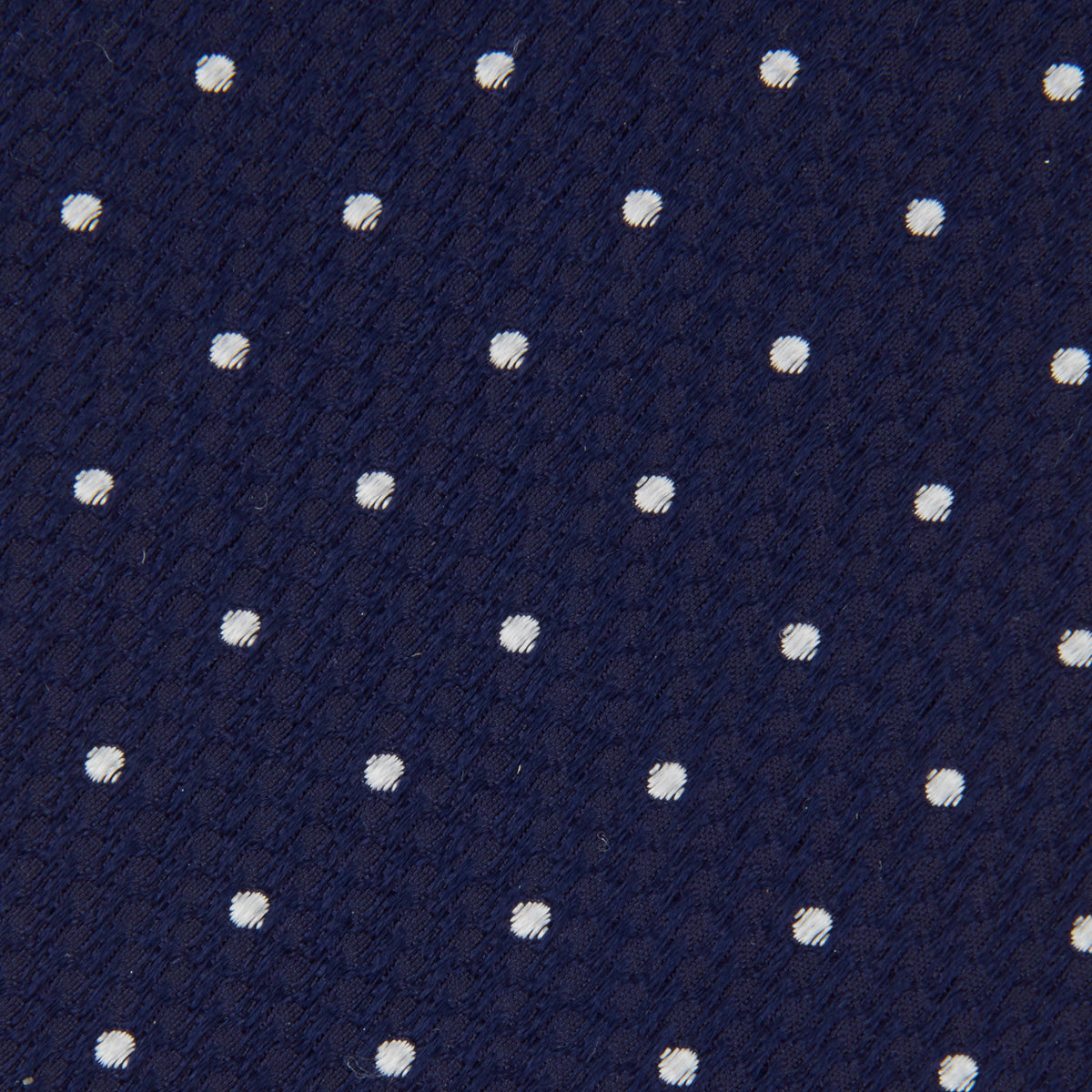 Image 3 of product Navy and White Spot Lace Silk Tie
