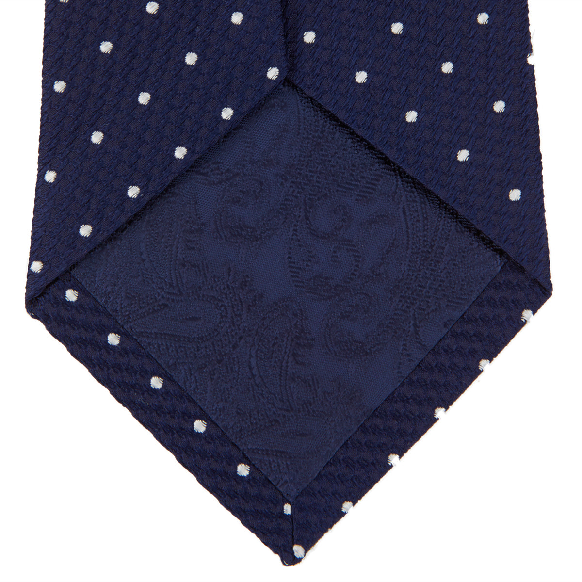 Image 4 of product Navy and White Spot Lace Silk Tie