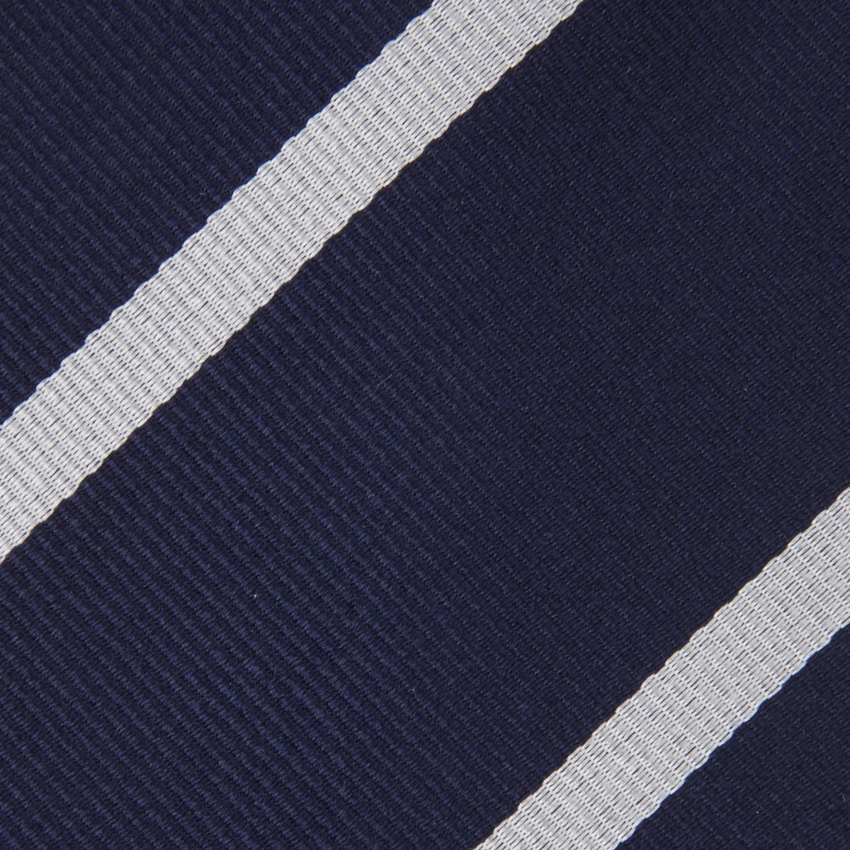 Image 4 of product Long Navy and White Blazer Stripe Repp Silk Tie
