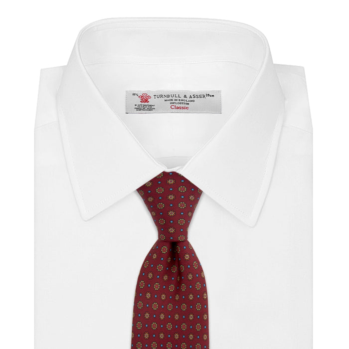 The Great Gatsby Burgundy Printed Silk Tie Image 1