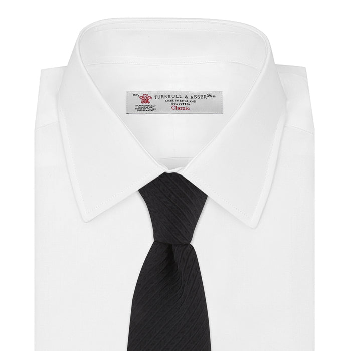 Black Ottoman Silk Tie Image 1