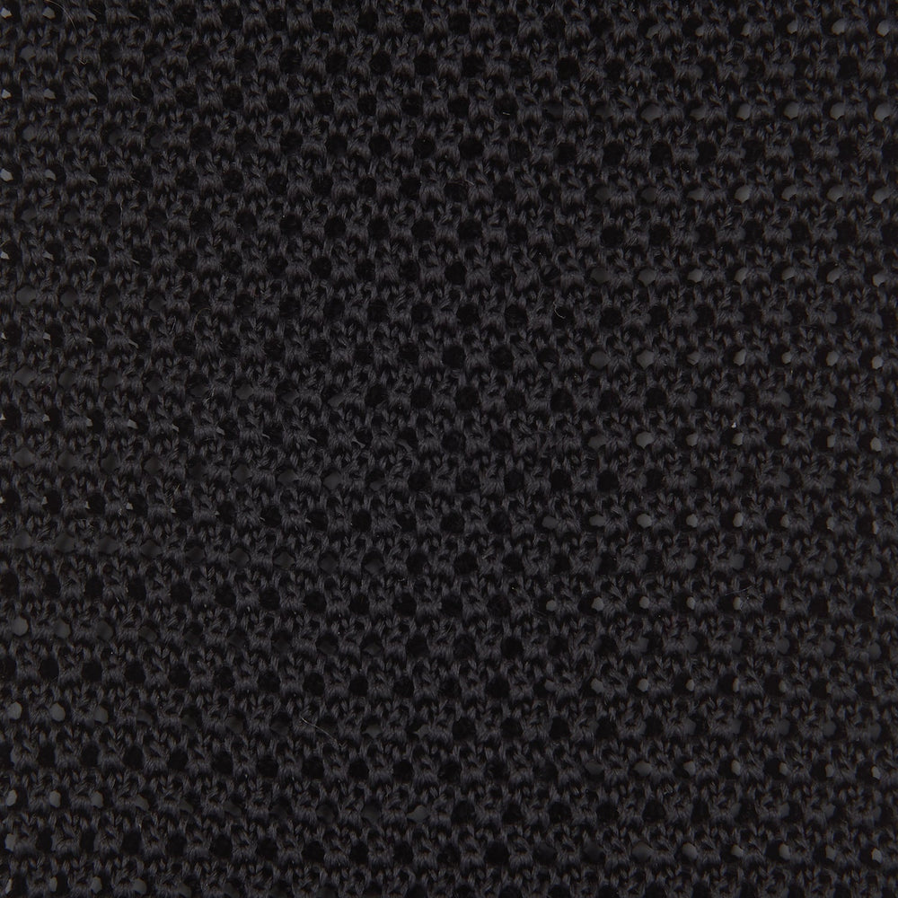 Black Knitted Silk Tie