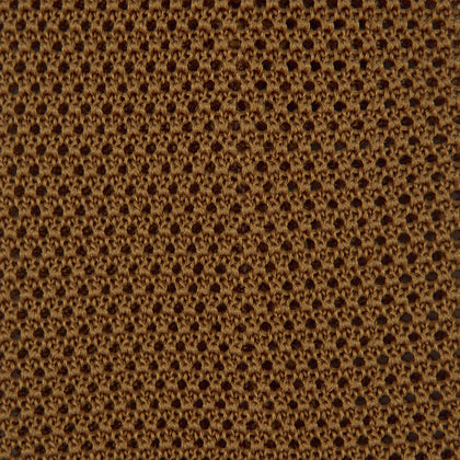 Gold Knitted Silk Tie Image 2